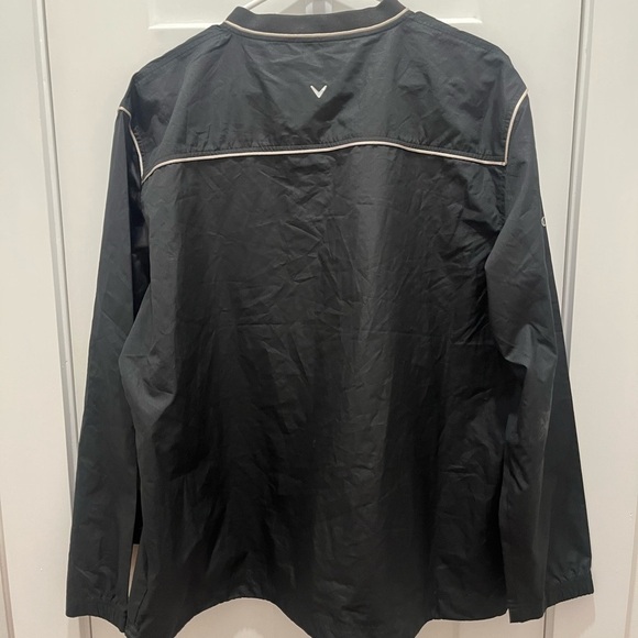 Callaway Mens Golf Pullover Sweater Size XL Black Water Resistant V Neck - Picture 2 of 8